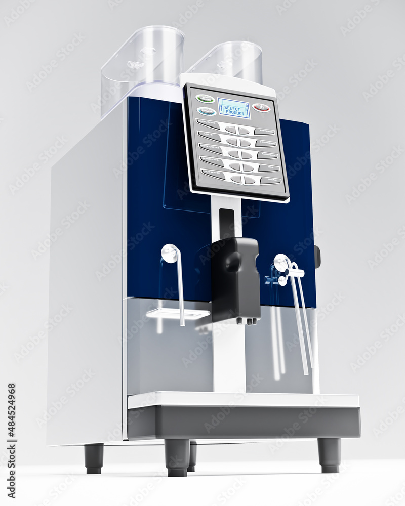 3d model of coffee machine isolated on white background
	3d model of coffee machine isolated on white background