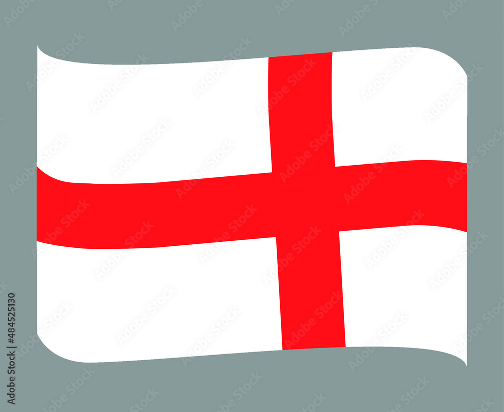 Fototapeta premium England Flag National Europe Emblem Ribbon Icon Vector Illustration Abstract Design Element