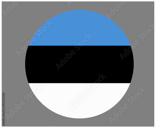Estonia Flag National Europe Emblem Icon Vector Illustration Abstract Design Element