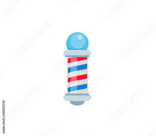 Barbers Pole vector isolated icon. Emoji illustration. Barber shop Pole vector emoticon