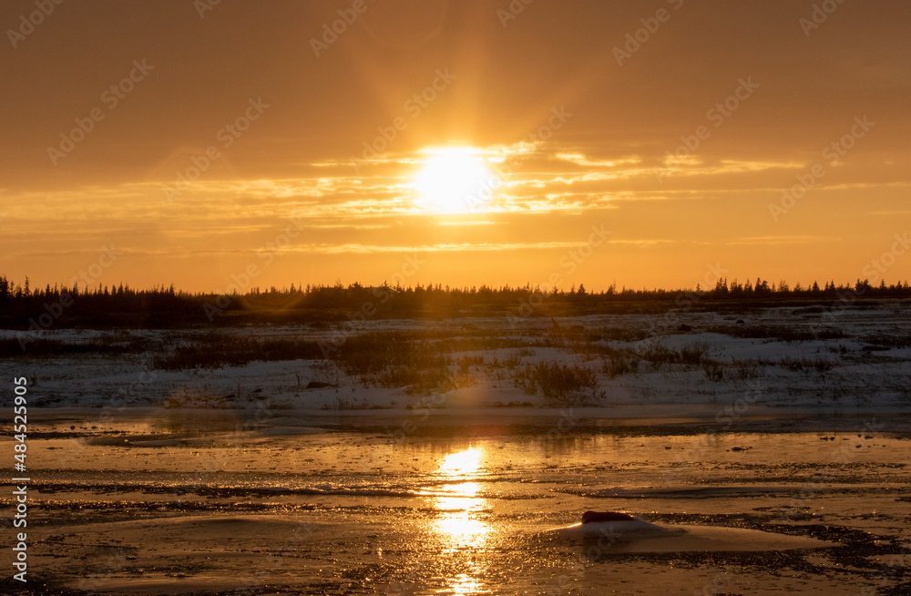 Arctic Sunset at Hudson Bay Canada Arctic Sunset at Hudson Bay Canada