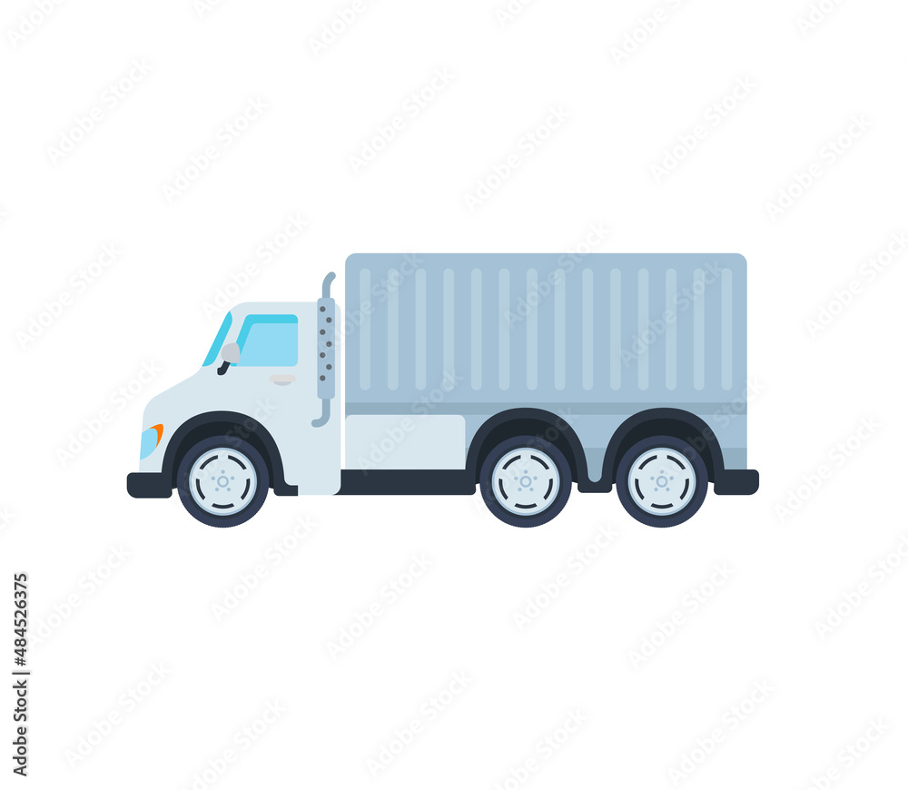 Articulated Lorry vector isolated icon. Emoji illustration. Delivery Truck vector emoticon