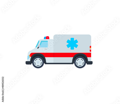 Ambulance vector isolated icon. Emoji illustration. Ambulance vector emoticon