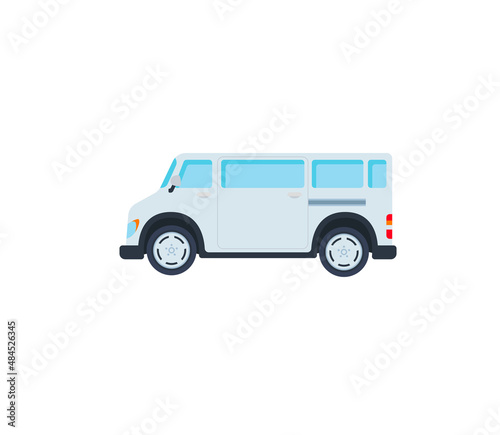 Minivan vector isolated icon. Emoji illustration. Van vector emoticon