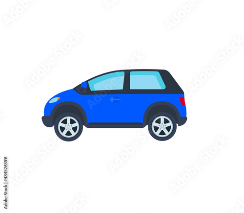 Off road vehicle vector isolated icon. Emoji illustration. Off road car vector emoticon © Stalvalki