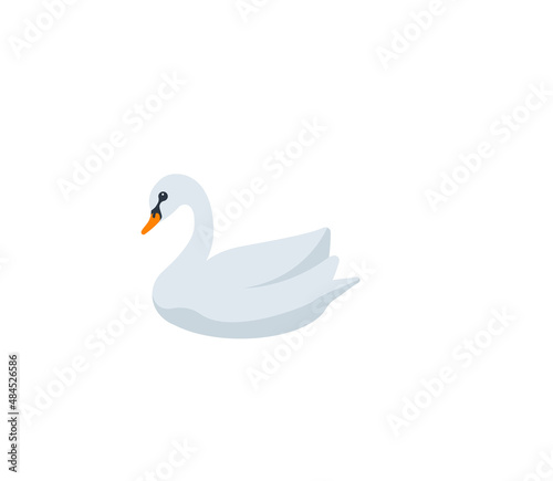 Swan vector isolated icon. Emoji illustration. Swan vector emoticon