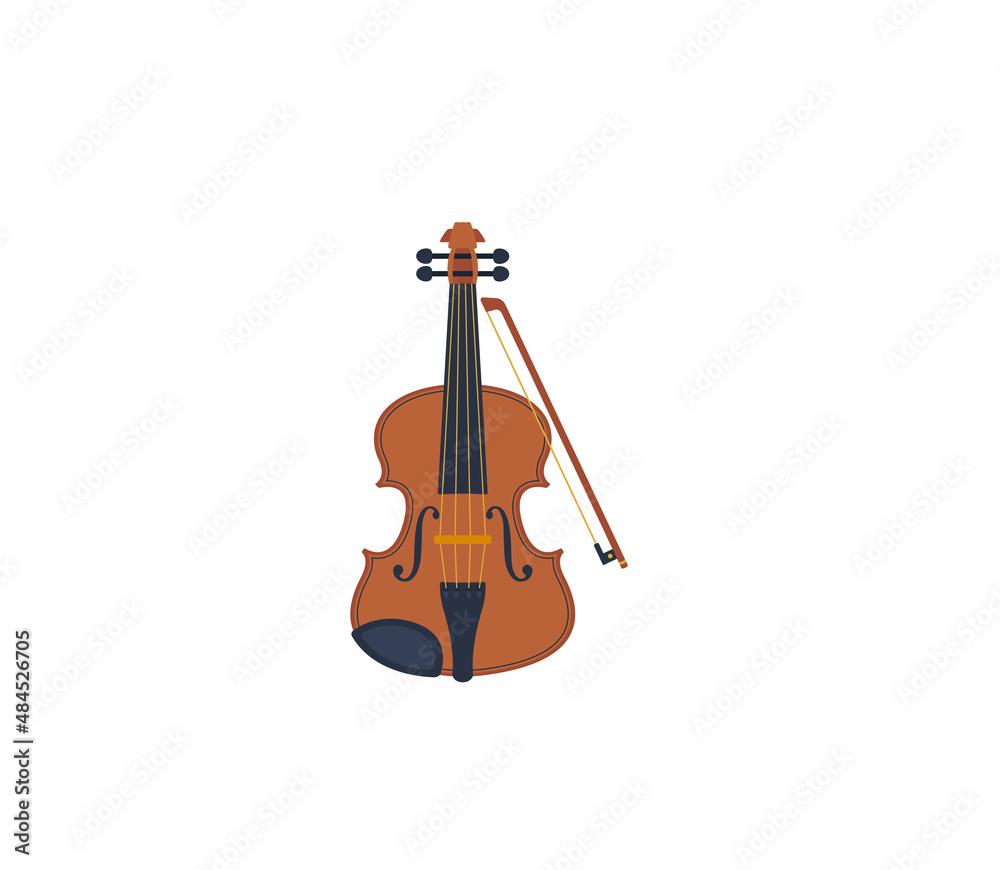 Violin vector isolated icon. Violin emoji illustration. Violin vector