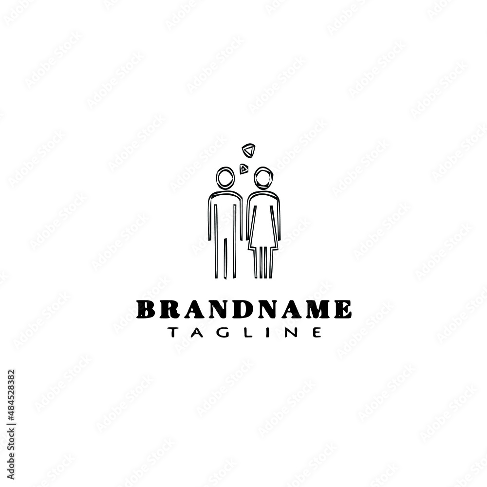 family logo cartoon icon design template black isolated vector illustration family logo cartoon icon design template black isolated vector illustration