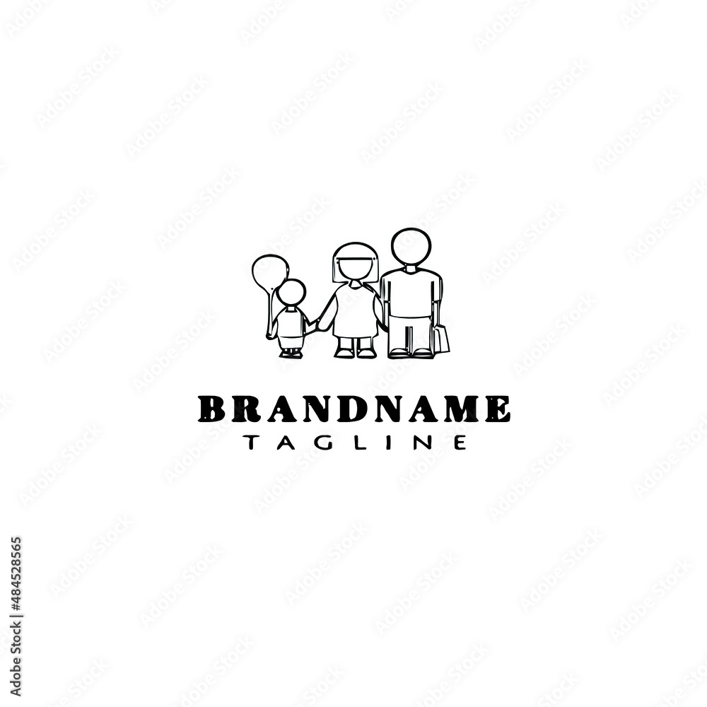 family logo cartoon icon design template black isolated vector illustration family logo cartoon icon design template black isolated vector illustration