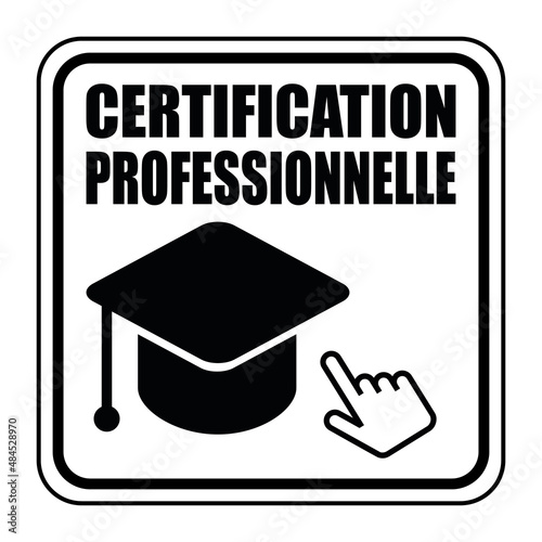 Logo certification professionnelle.