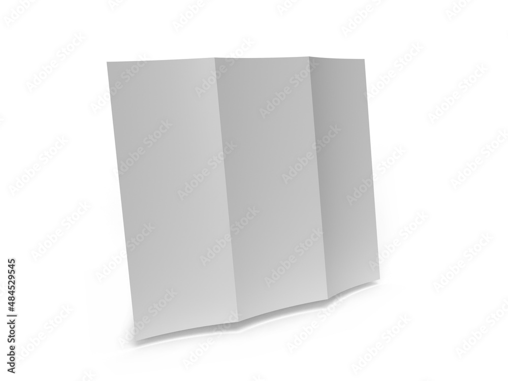 Trifold Brochure 3D Illustration Mockup Scene Trifold Brochure 3D Illustration Mockup Scene