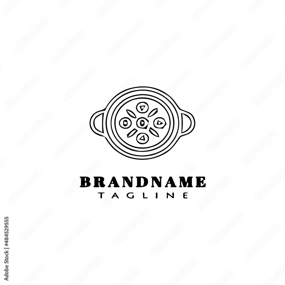 paella spanish food logo icon design template vector illustration paella spanish food logo icon design template vector illustration