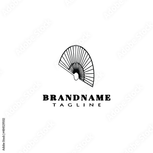 spanish fan logo icon design template black isolated vector illustration