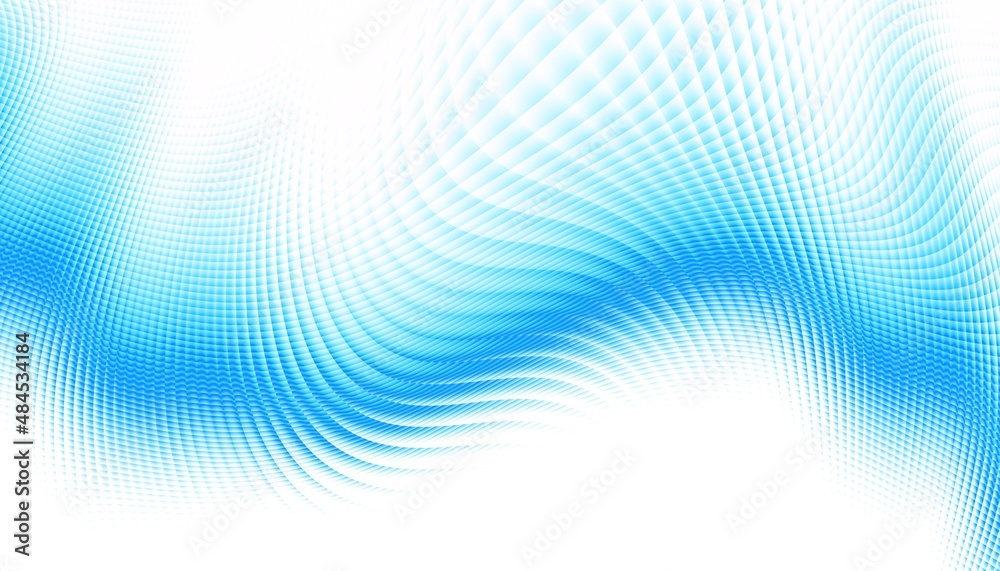 Abstract digital fractal pattern. Horizontal orientation. Expressive curved blue lines on white background. Abstract digital fractal pattern. Horizontal orientation. Expressive curved blue lines on white background.