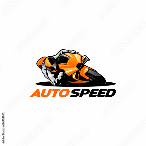 Motosport logo template, Perfect logo for racing teams, motorbike dealers and motorcycle community