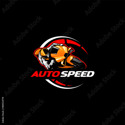 Motosport logo template, Perfect logo for racing teams, motorbike dealers and motorcycle community