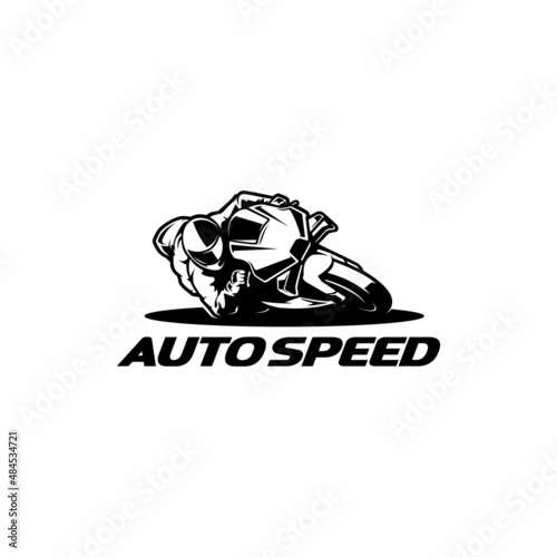 Motosport logo template, Perfect logo for racing teams, motorbike dealers and motorcycle community