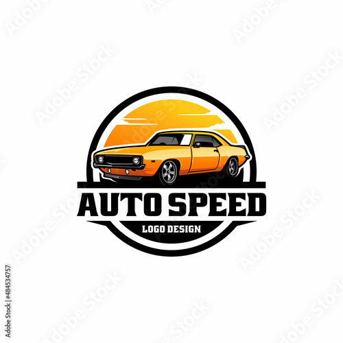 american muscle car logo vector 