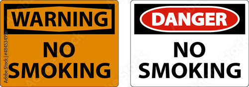 Wallpaper Mural Danger No Smoking Symbol Sign On White Background Torontodigital.ca