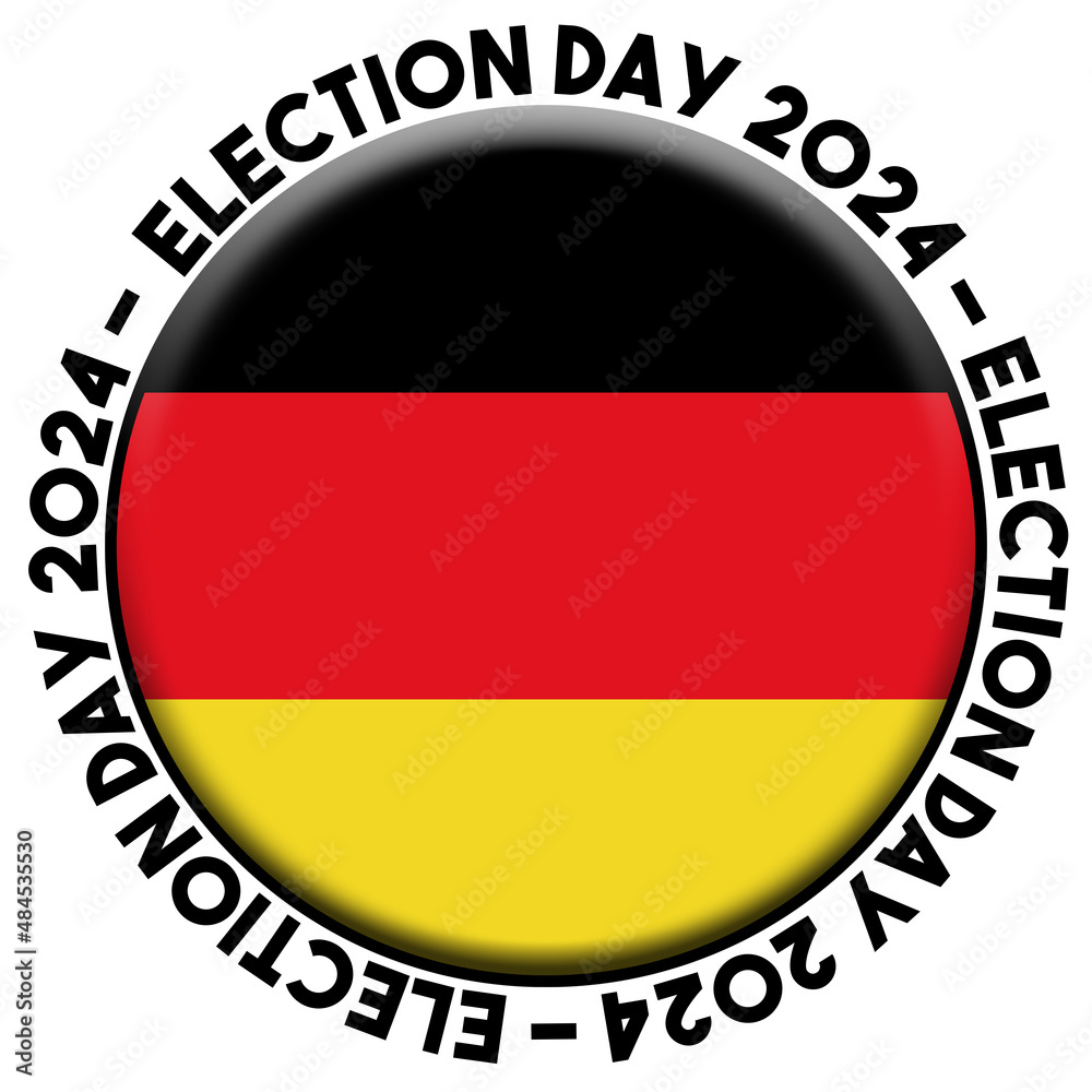 Germany Election Day 2024 Circular Flag Concept - 3D Illustration Germany Election Day 2024 Circular Flag Concept - 3D Illustration