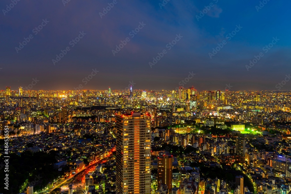 東京夜景　新宿方面を望む