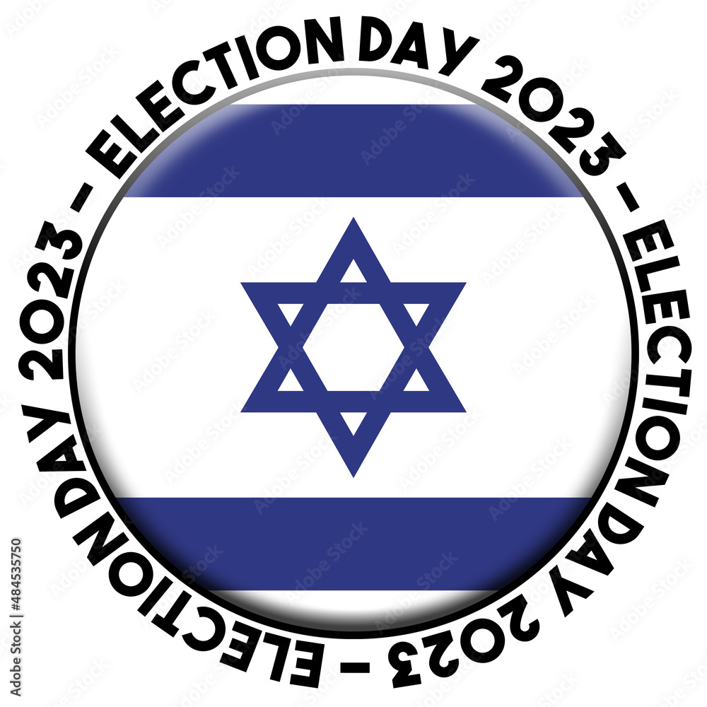Israel Election Day 2023 Circular Flag Concept - 3D Illustration Israel Election Day 2023 Circular Flag Concept - 3D Illustration