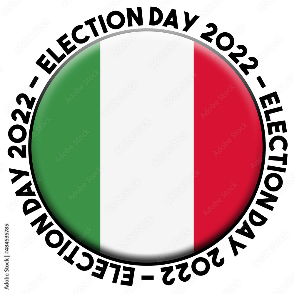 Italy Election Day 2022 Circular Flag Concept - 3D Illustration Italy Election Day 2022 Circular Flag Concept - 3D Illustration