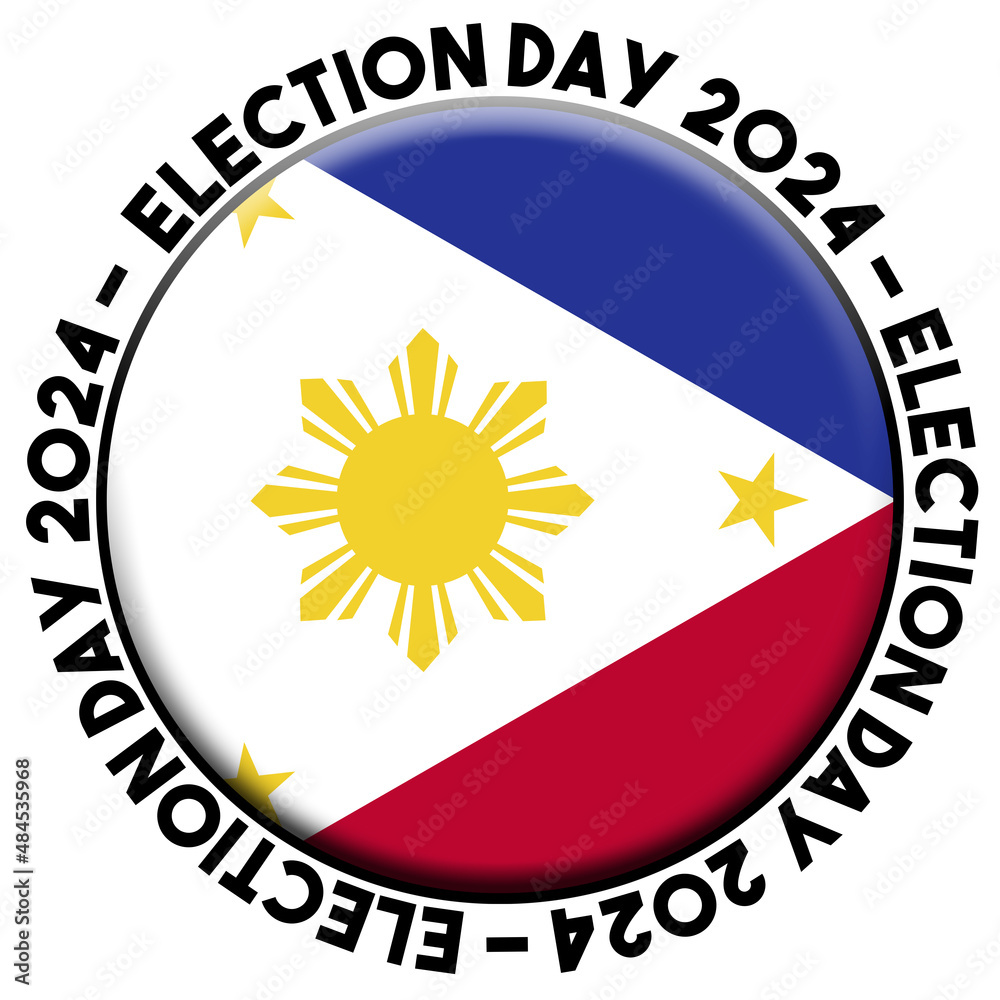 Philippines Election Day 2024 Circular Flag Concept 3D Illustration