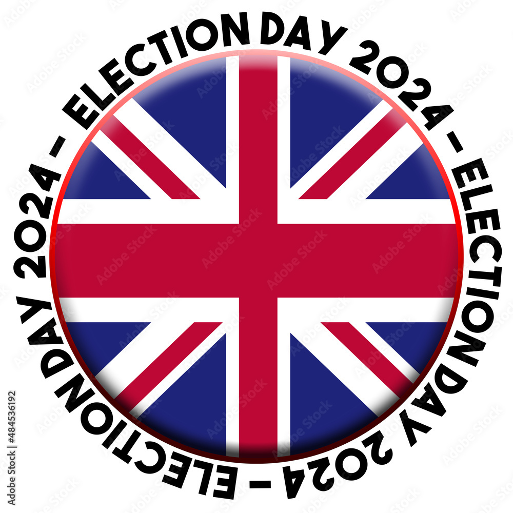 United Kingdom Election Day 2024 Circular Flag Concept - 3D Illustration United Kingdom Election Day 2024 Circular Flag Concept - 3D Illustration
