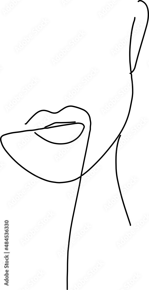 Abstract minamal face line art. Set elegant women sketch. Abstract minamal face line art. Set elegant women sketch.