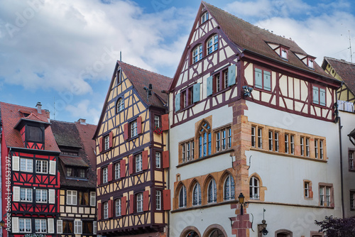 Half-timbered houses in the center of a medieval town Colmar, Alsace, France