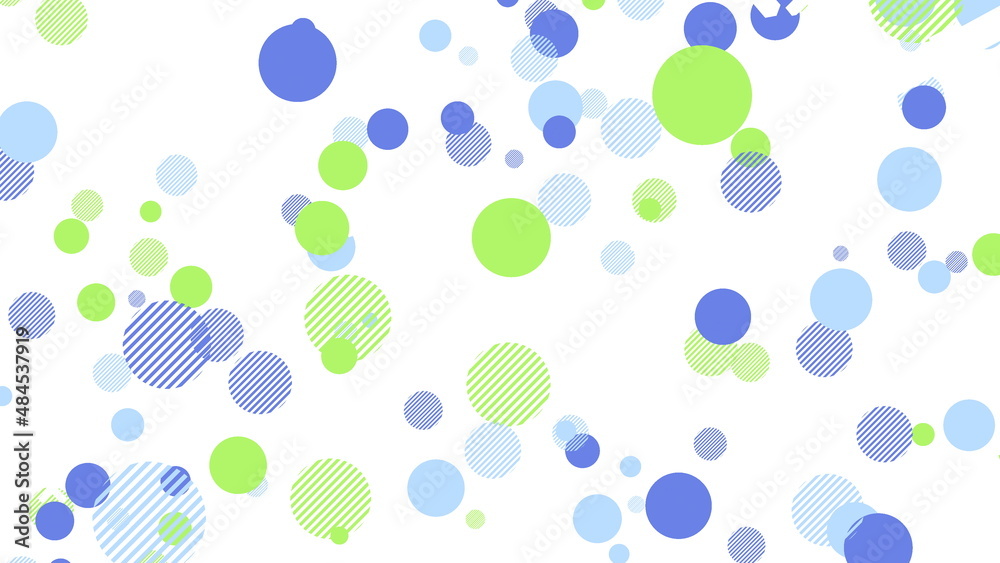 ポップ 丸 円 カラフル シンプル 青 白背景 別verあり Stock イラスト Adobe Stock