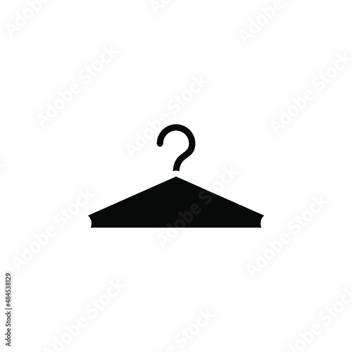 Clothes Hanger Solid Icon Vector Illustration Logo Template. Suitable For Many Purposes.