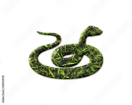 Snake Grass green Logo icon illustration
