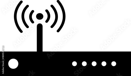 Wireless ethernet modem router, business concept vector illustration.eps