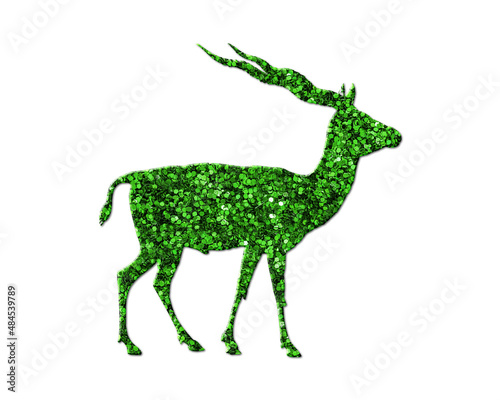Antler moose Green Glitter Icon Logo Symbol illustration © SunFrot