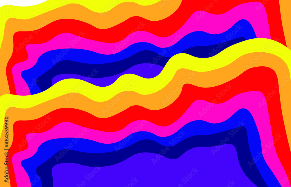 Abstract colorful wavy background.