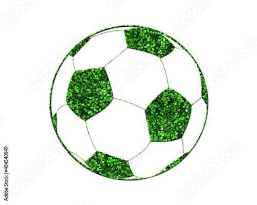 Football Soccer Green Glitter Icon Logo Symbol illustration