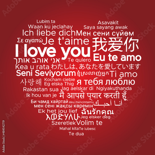 World languages "I love you" vector image	
