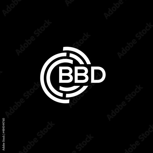 BBD letter logo design on black background. BBD creative initials letter logo concept. BBD letter design. photo