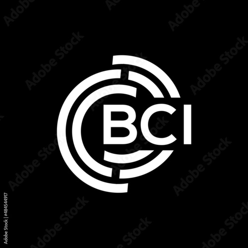 BCI letter logo design on black background. BCI creative initials letter logo concept. BCI letter design. photo