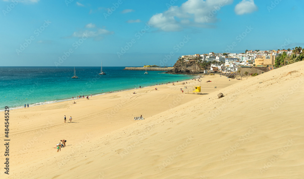 Beach at Morro Jable on Fuerteventura, Canary Islands 