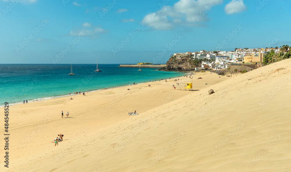 Beach at Morro Jable on Fuerteventura, Canary Islands Beach at Morro Jable on Fuerteventura, Canary Islands