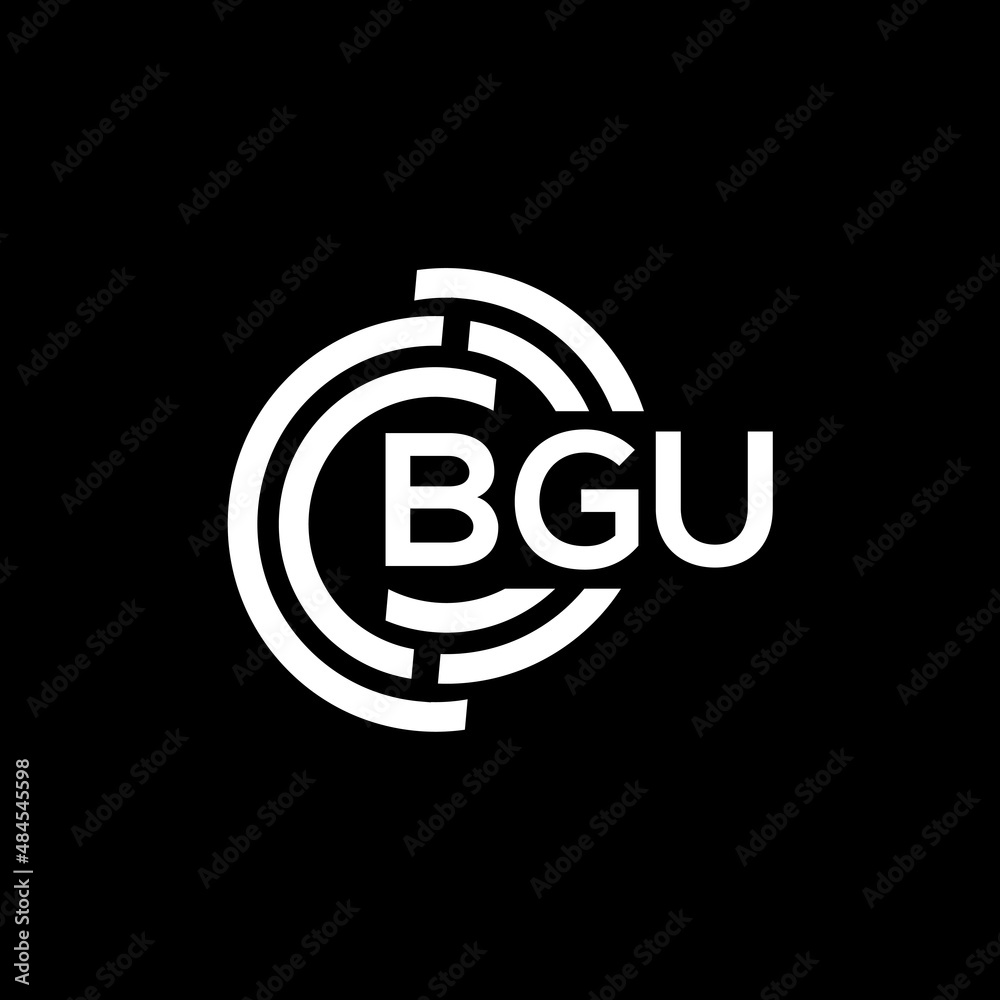 BGU letter logo design on black background. BGU creative initials letter logo concept. BGU letter design. BGU letter logo design on black background. BGU creative initials letter logo concept. BGU letter design.