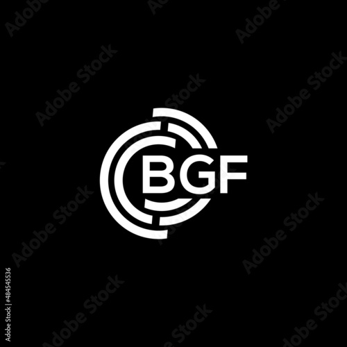 BGF letter logo design on black background. BGF creative initials letter logo concept. BGF letter design. photo