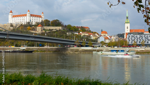 Photography Bratislava Castle in historical center of city in Slovakia.