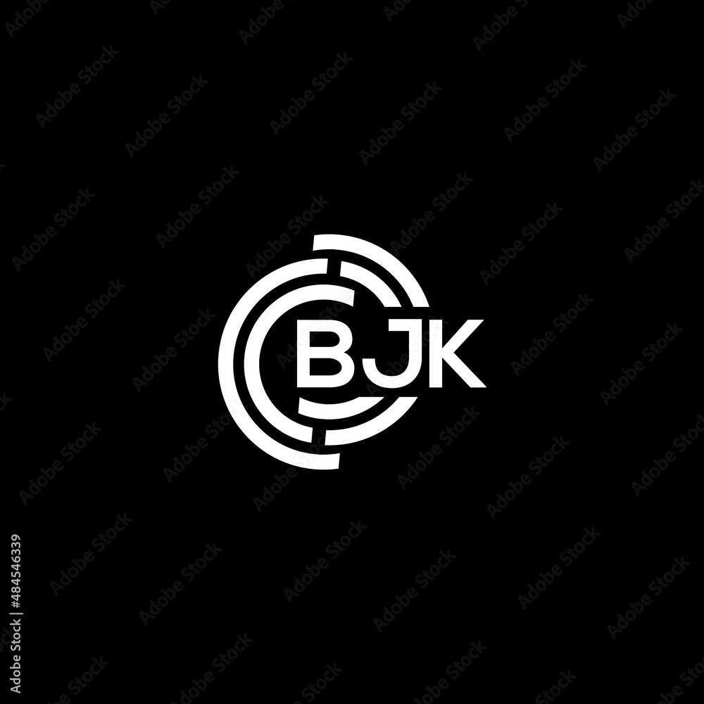 BJK letter logo design on black background. BJK creative initials letter logo concept. BJK letter design. BJK letter logo design on black background. BJK creative initials letter logo concept. BJK letter design.