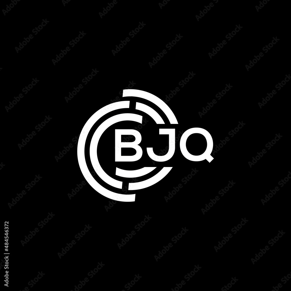 BJQ letter logo design on black background. BJQ creative initials letter logo concept. BJQ letter design. BJQ letter logo design on black background. BJQ creative initials letter logo concept. BJQ letter design.