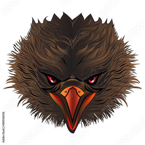 Wild Eagle Vector Art Illustration Mascot Drawing.