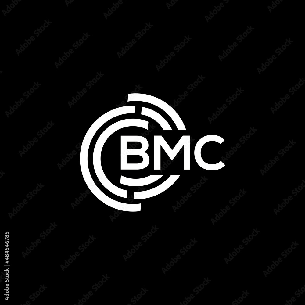 BMC letter logo design on black background. BMC creative initials letter logo concept. BMC letter design. BMC letter logo design on black background. BMC creative initials letter logo concept. BMC letter design.